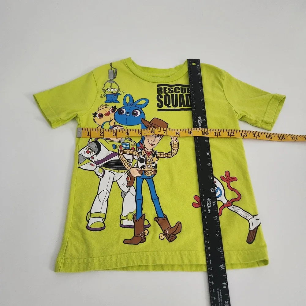 Disney Pixar Toy Story Rescue Squad Lime Green‎ Graphic T-Shirt Kids Size 5